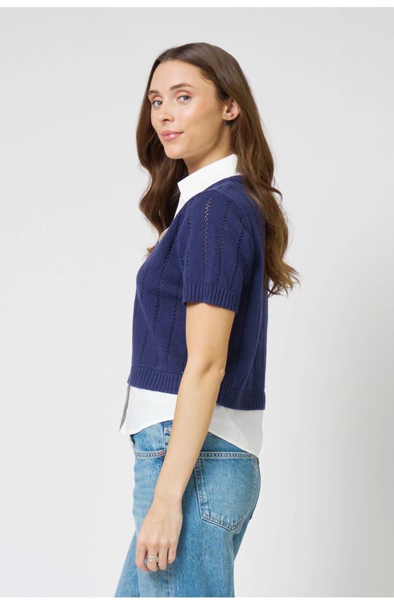 Central Park West Kendall Poplin Twofer, Alternate, color, Navy