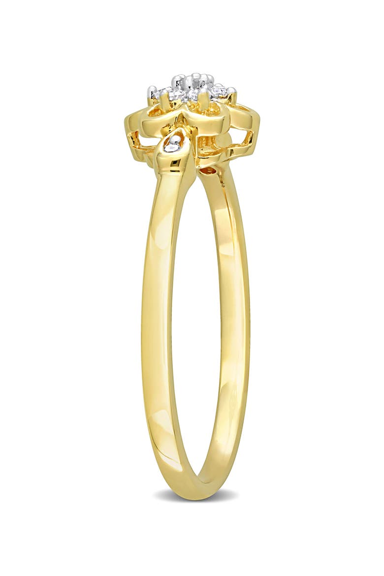 Floral Diamond Ring - 0.08ct., Alternate, color, WHITE