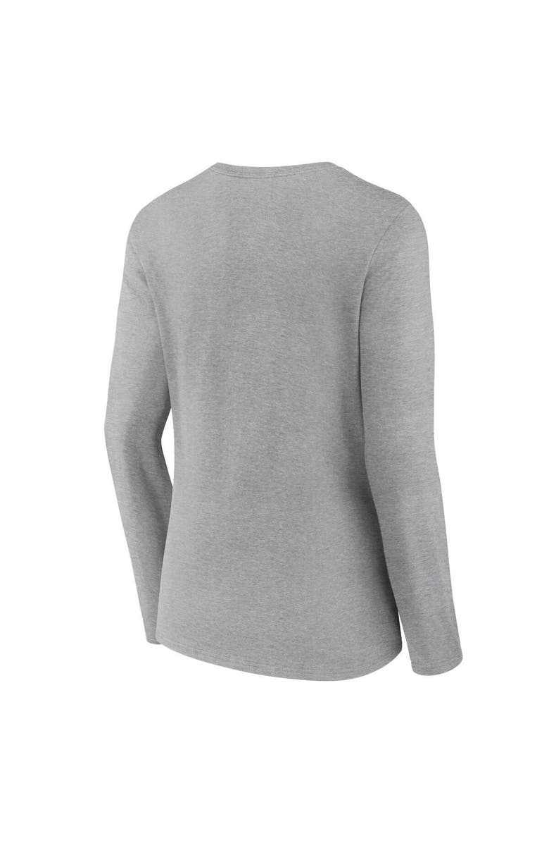 FANATICS Women's Fanatics Branded Heather Gray Oklahoma Sooners Evergreen Campus Long Sleeve V-Neck T-Shirt, Alternate, color, 