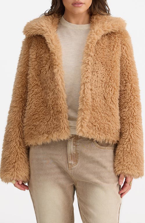 Talisman The Label Stuart Faux Fur Jacket In Brown
