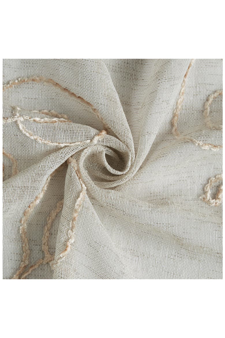 Stella Embroidered Shower Curtain, Alternate, color, LINEN