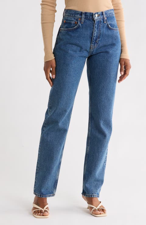 The Mel High Waist Organic Cotton Straight Leg Jeans