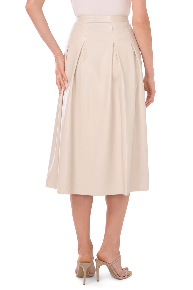 Faux Leather Skirt, Alternate, color, MOONBEAM