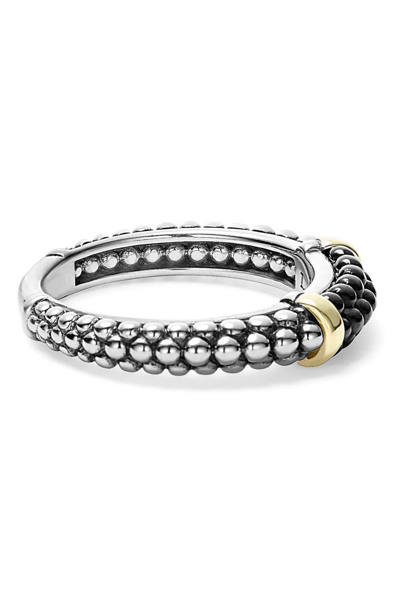 'Caviar' Stacking Ring, Alternate, color, BLACK/ GOLD