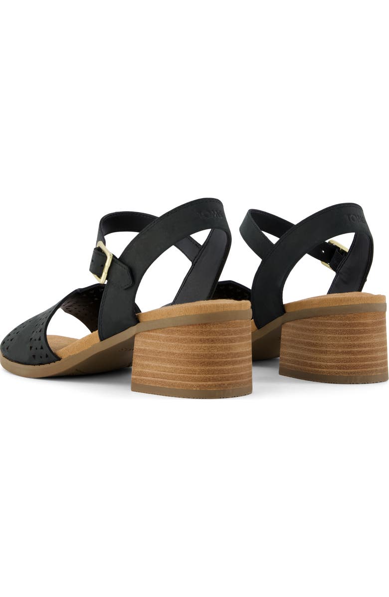 TOMS Eloise Heeled Open Toe Sandal, Alternate, color, Black