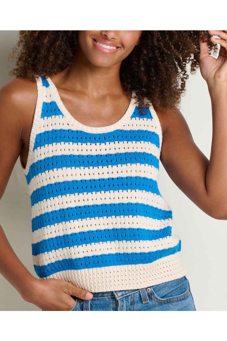 Bianca Pointelle Tank, Alternate, color, Salt Pattern