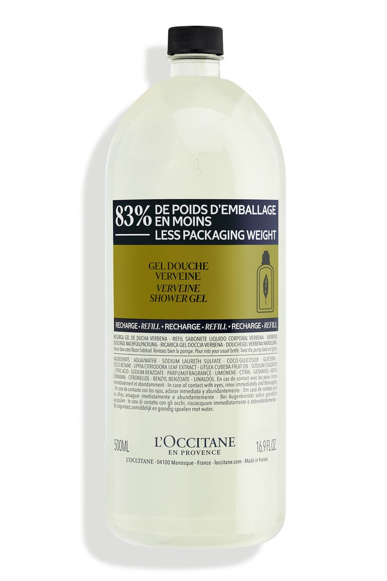 Verbena Shower Gel Refill, Main, color, NO COLOR