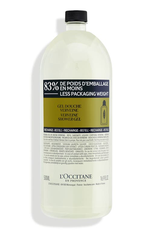 L'occitane Verbena Shower Gel Refill In Transparent