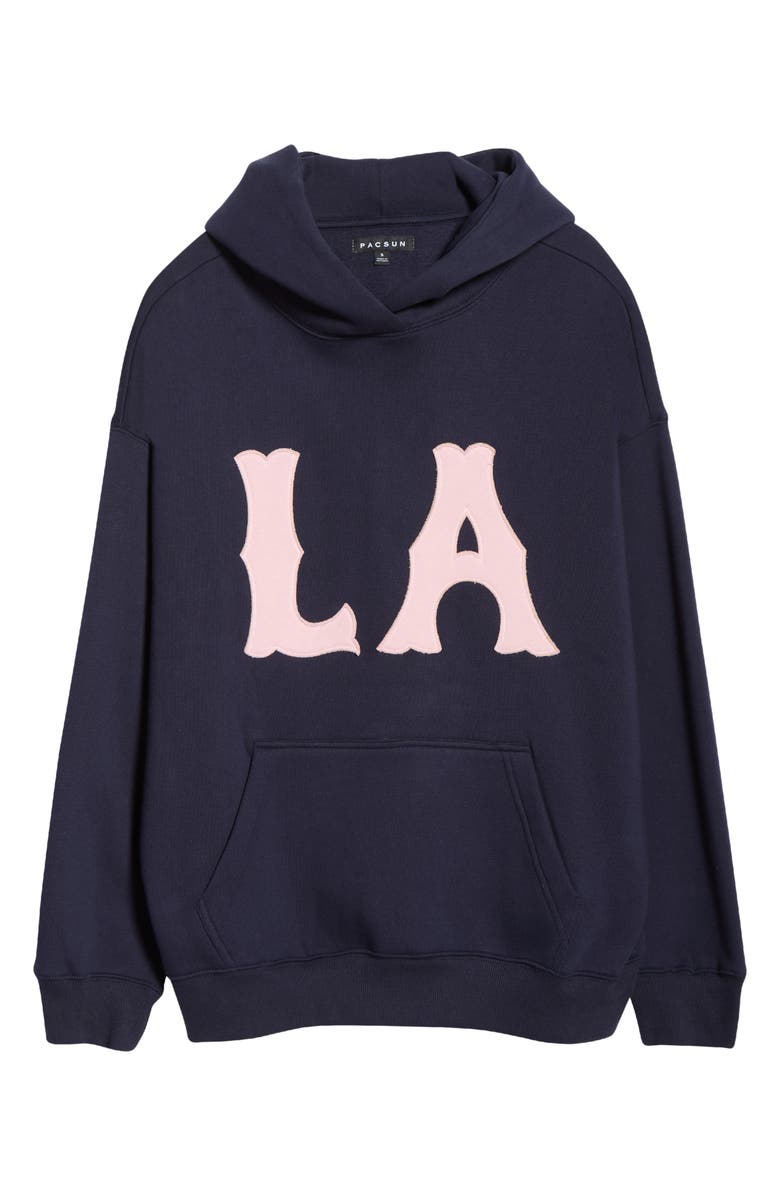 PacSun LA Cotton Blend Hoodie, Main, color, Navy