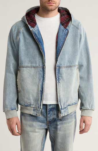 Twin Needed Hooded Denim Jacket