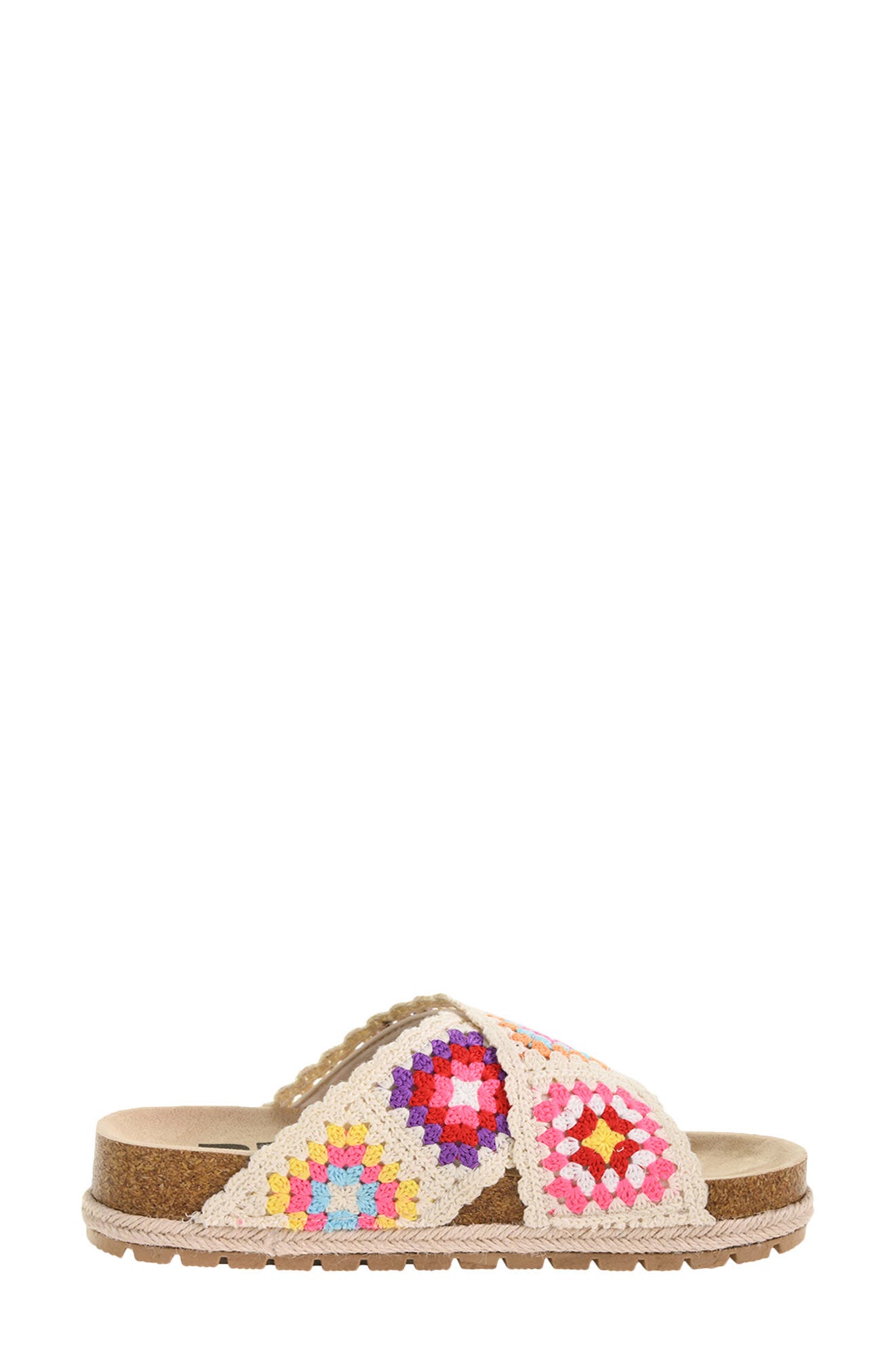 Tacoma Crochet Sandal, Alternate, color, SAND MULTI