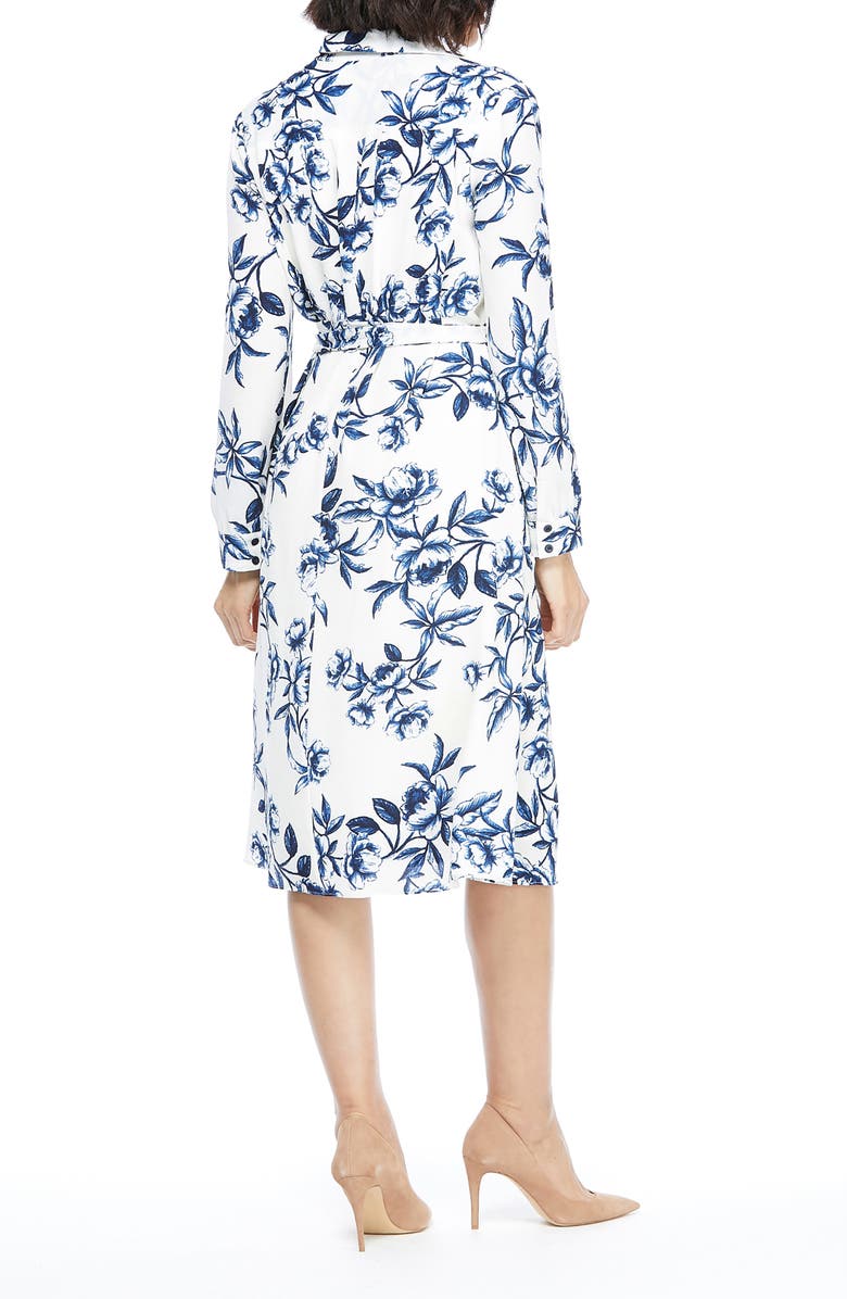 Maggy London Floral Long Sleeve Shirtdress, Alternate, color, 
