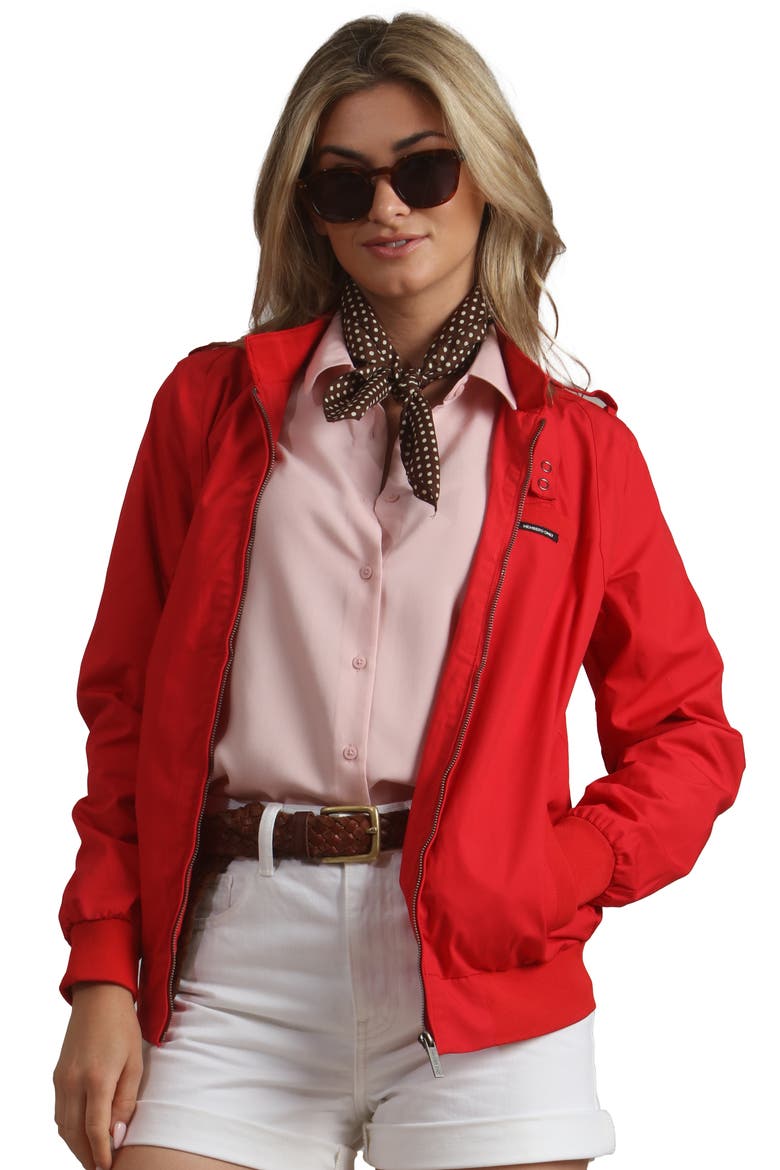 Classic Iconic Racer Jacket, Main, color, Red