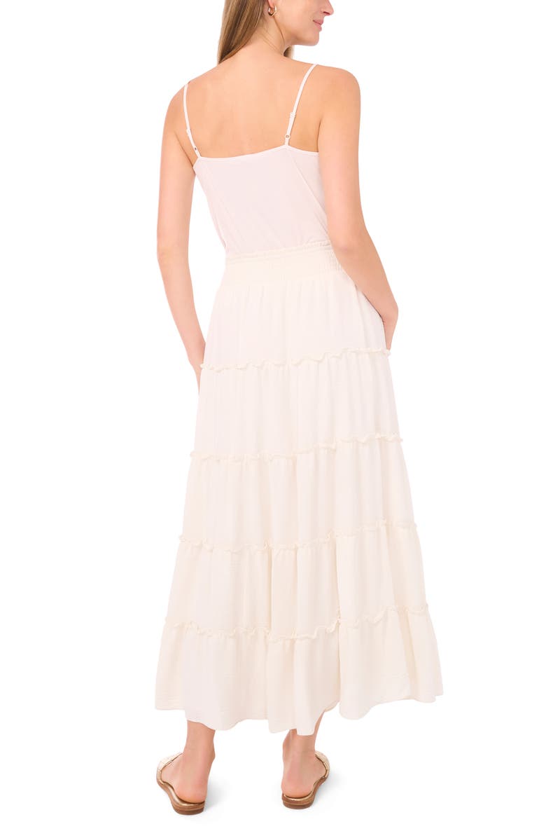 Vince Camuto Smock Waist Tiered Maxi Skirt, Alternate, color, Neutral