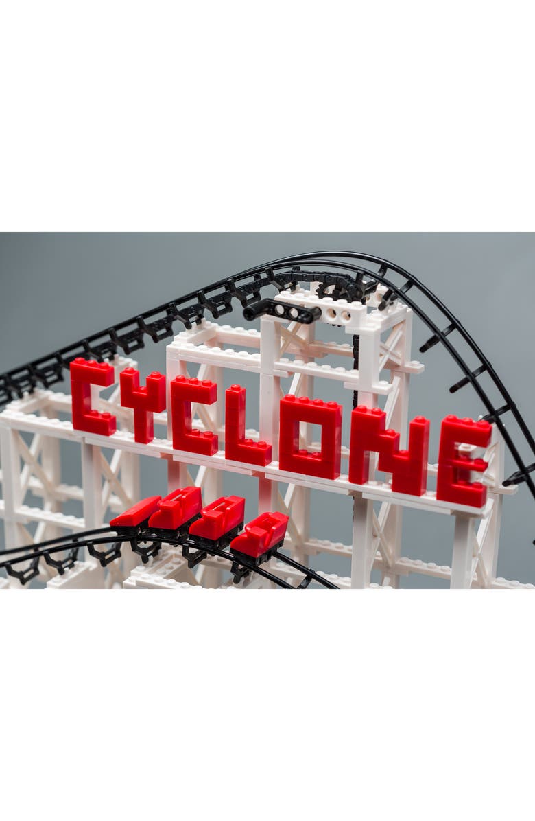 CDX Blocks Cyclone 900+ Pieces, Building Brick Set, Gravity Powered Roller Coaster, Alternate, color, Multicolored