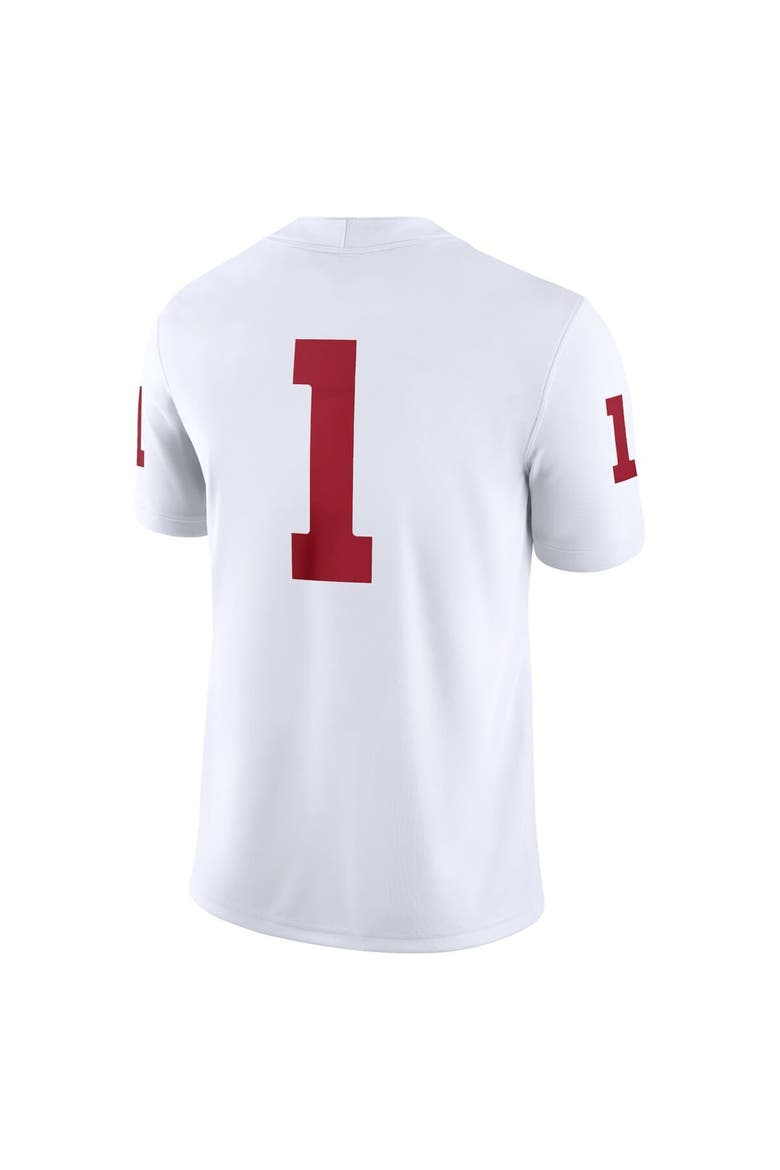 Men's Jordan Brand #1 White Oklahoma Sooners Game Jersey, Alternate, color, White