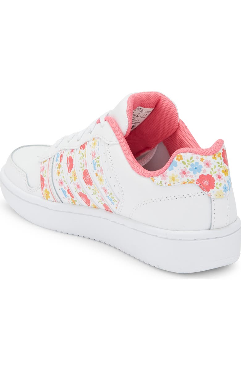 K-Swiss Court Palisades Sneaker, Alternate, color, White/ Flower/ Pink Lemonade-M