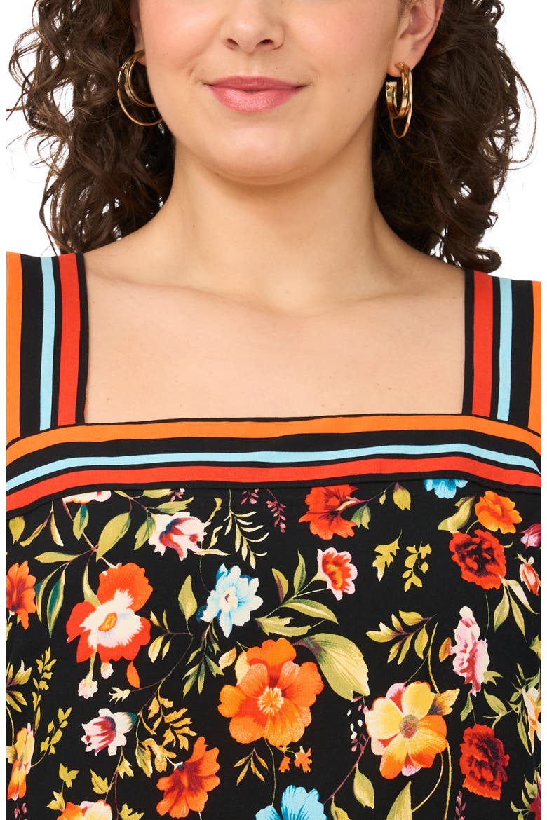 Floral Maxi Dress, Alternate, color, RICH BLACK