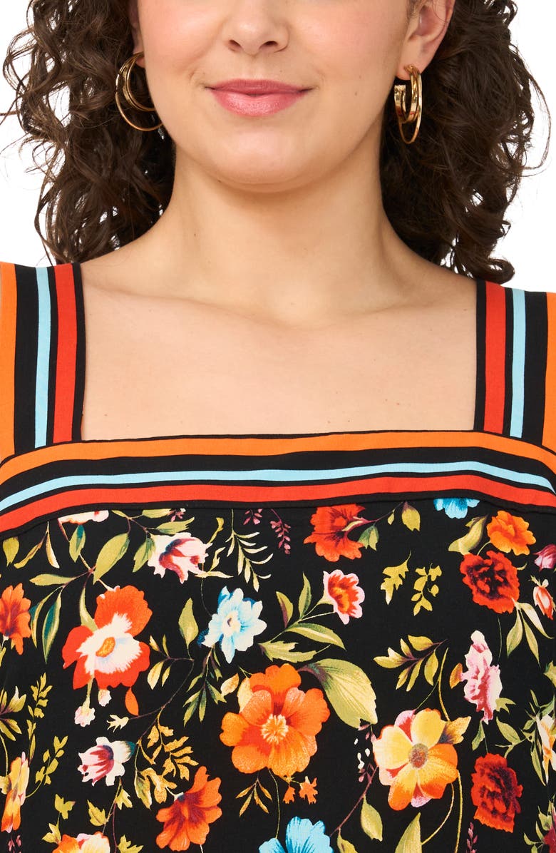 Vince Camuto Floral Maxi Dress, Alternate, color, Rich Black