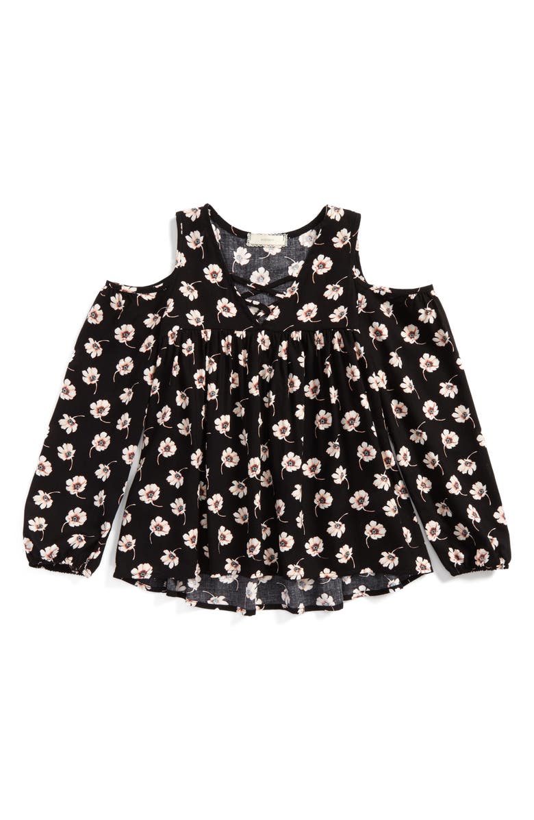 Soprano Cold Shoulder Top, Main, color, 