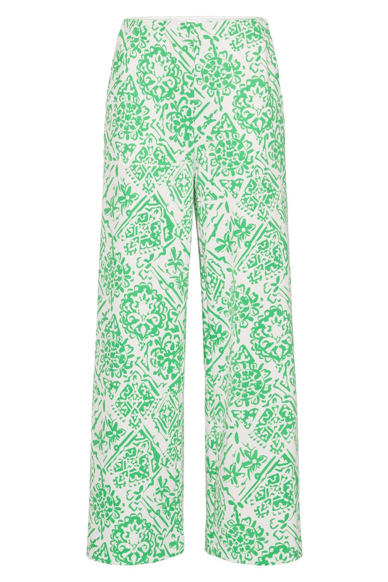 Kate Print Straight Leg Pants, Alternate, color, KELLY GREEN