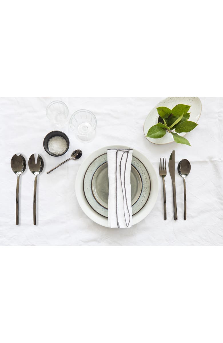 Mepra Due Salad Serving Set - 2 Pieces, Alternate, color, Black Gold