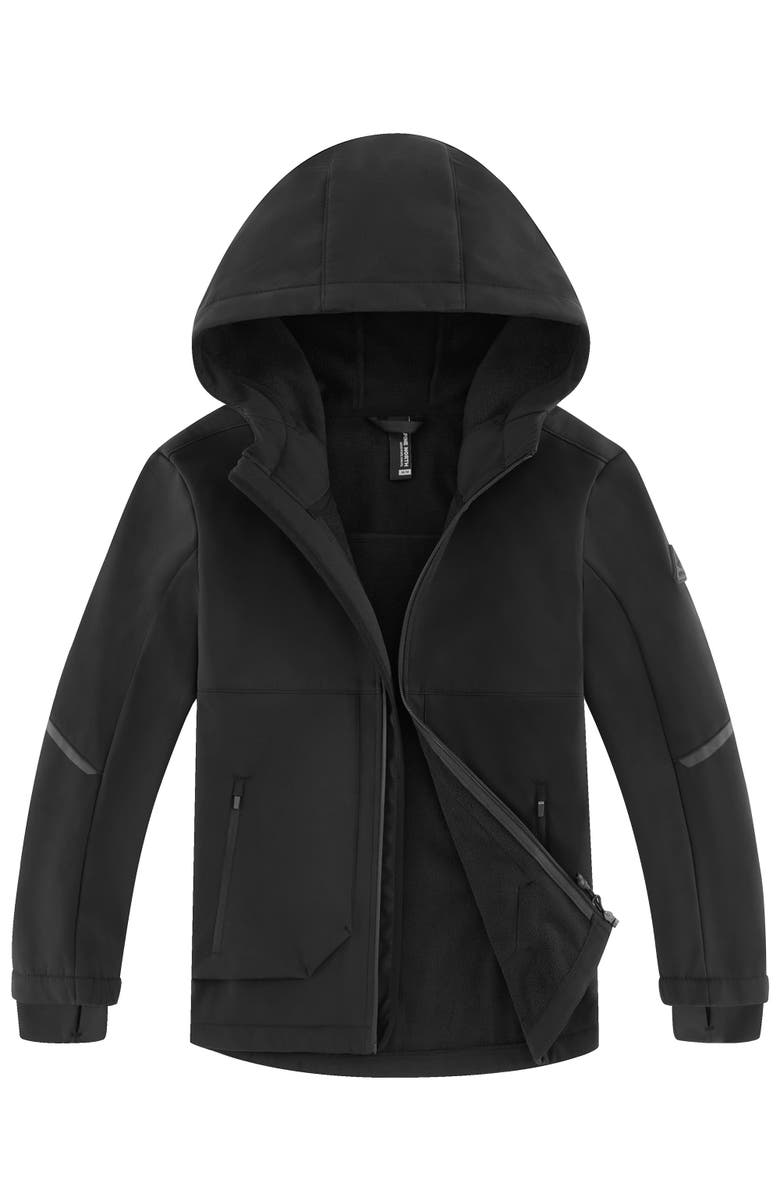 Alpine North Tofino Junior - Kid's Fleece Lined Softshell Windbreaker, Alternate, color, Black