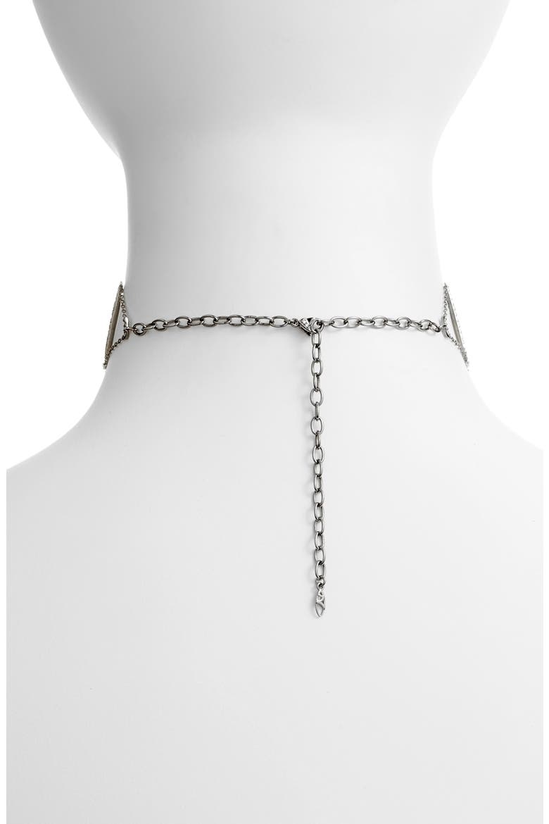 Kate Pavé Bar Choker, Alternate, color, BLACK