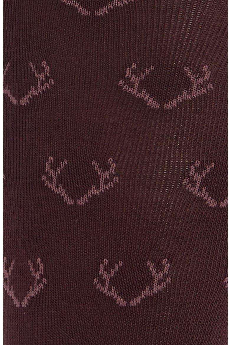 Deer Antler Conversational Dress Socks, Alternate, color, BURGUNDY FUDGE