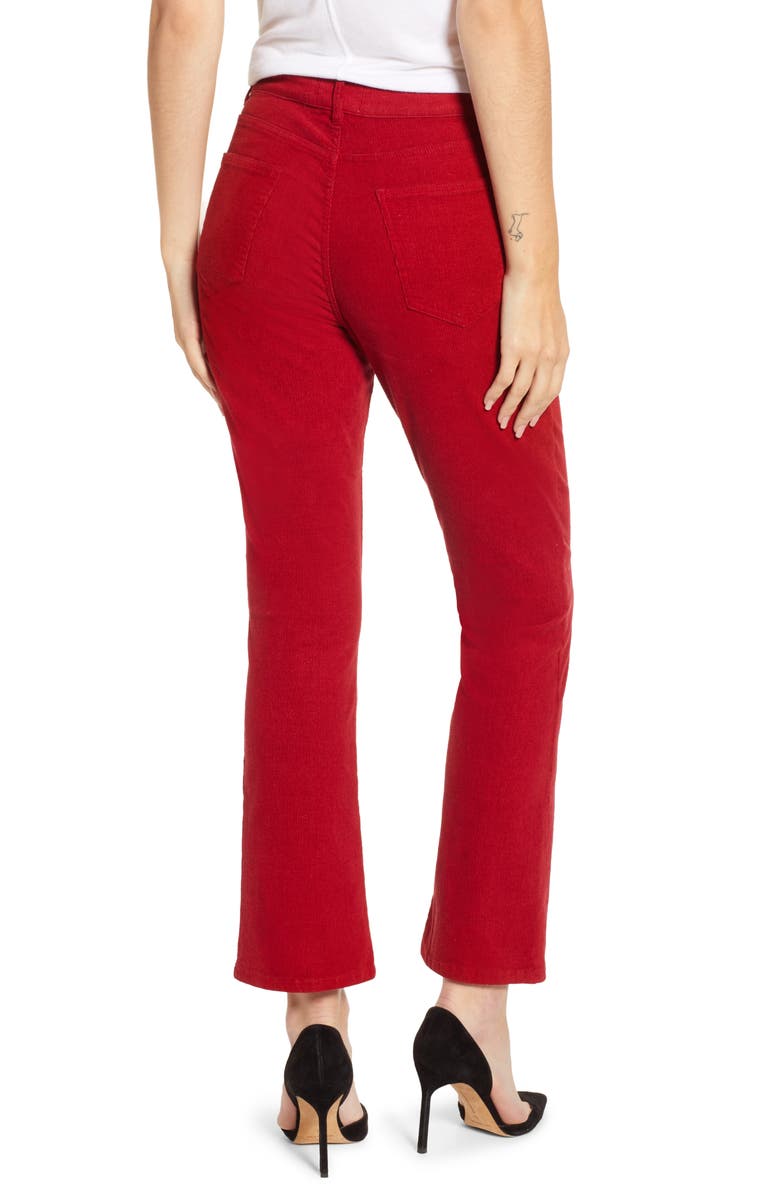 Pam & Gela Corduroy Slim Crop Flare Pants, Alternate, color, 
