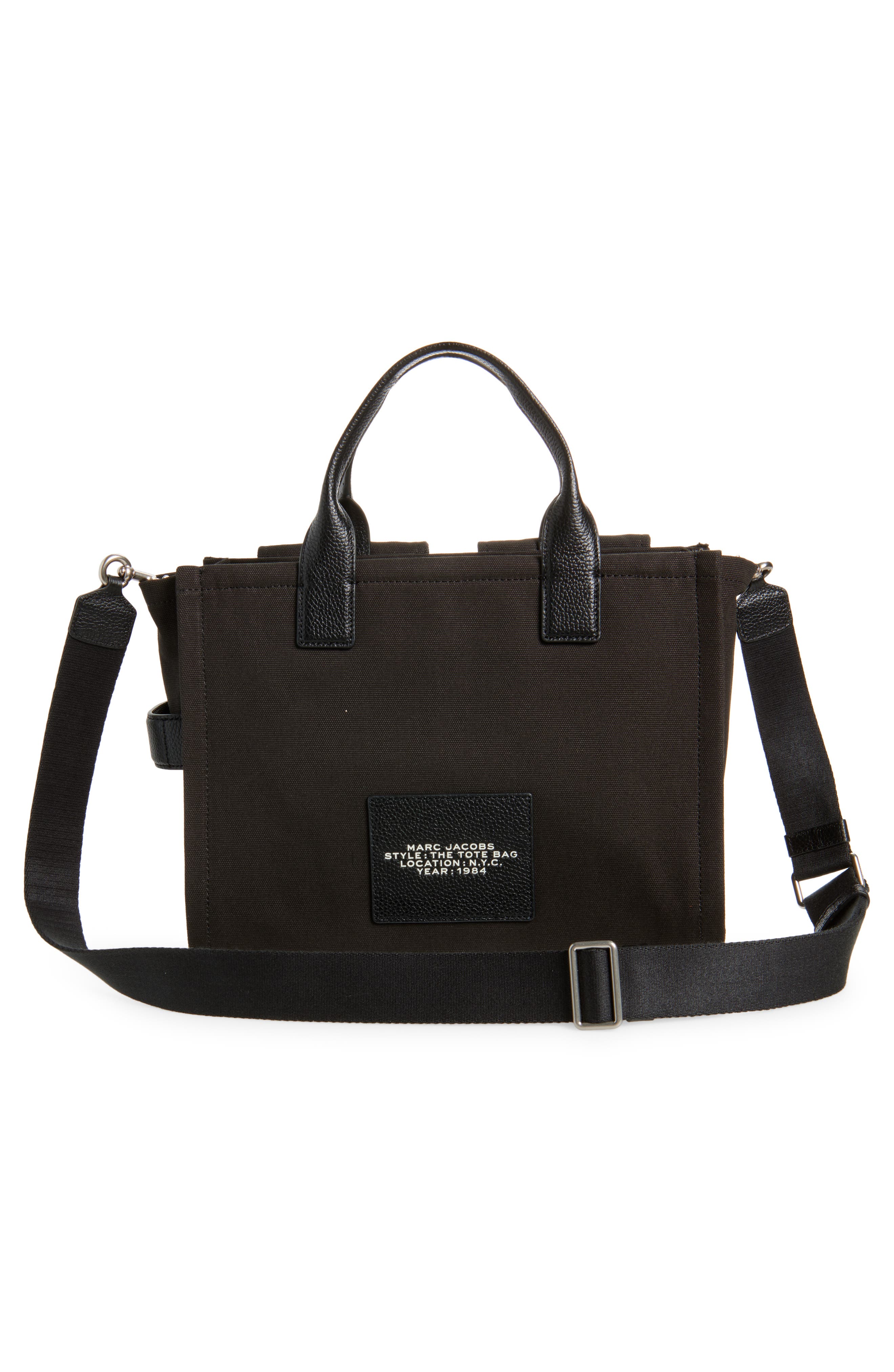 Marc Jacobs The Cargo Canvas Medium Tote Bag, Alternate, color, Black