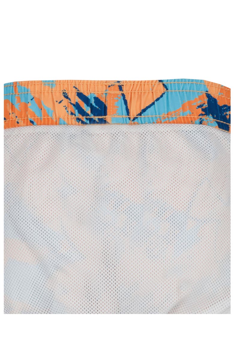 Kids' Scribble Swim Graphic T-Shirt & Swim Trunks Set, Alternate, color, ORANGE BLOCK