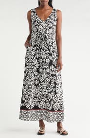 Halogen® Sleeveless Tie Front Maxi Sundress