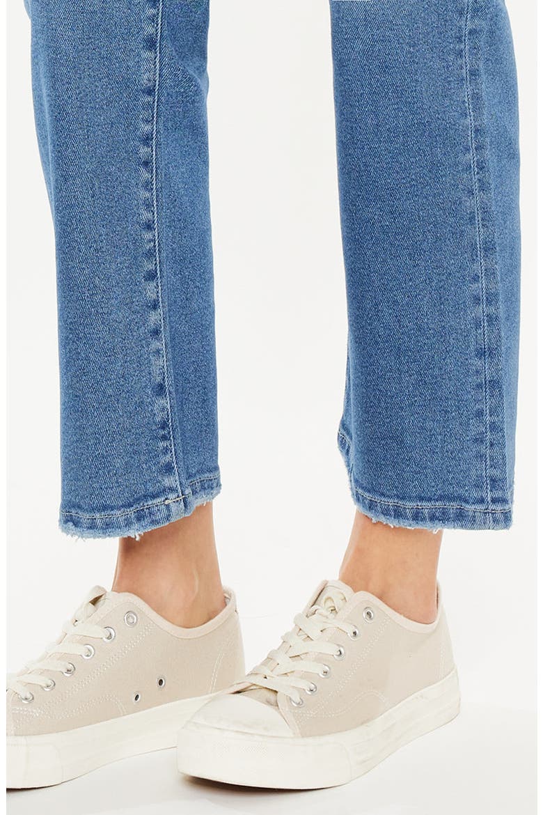 Bethany High Rise 90's Criss Cross Straight Leg Jeans, Alternate, color, Medium Wash