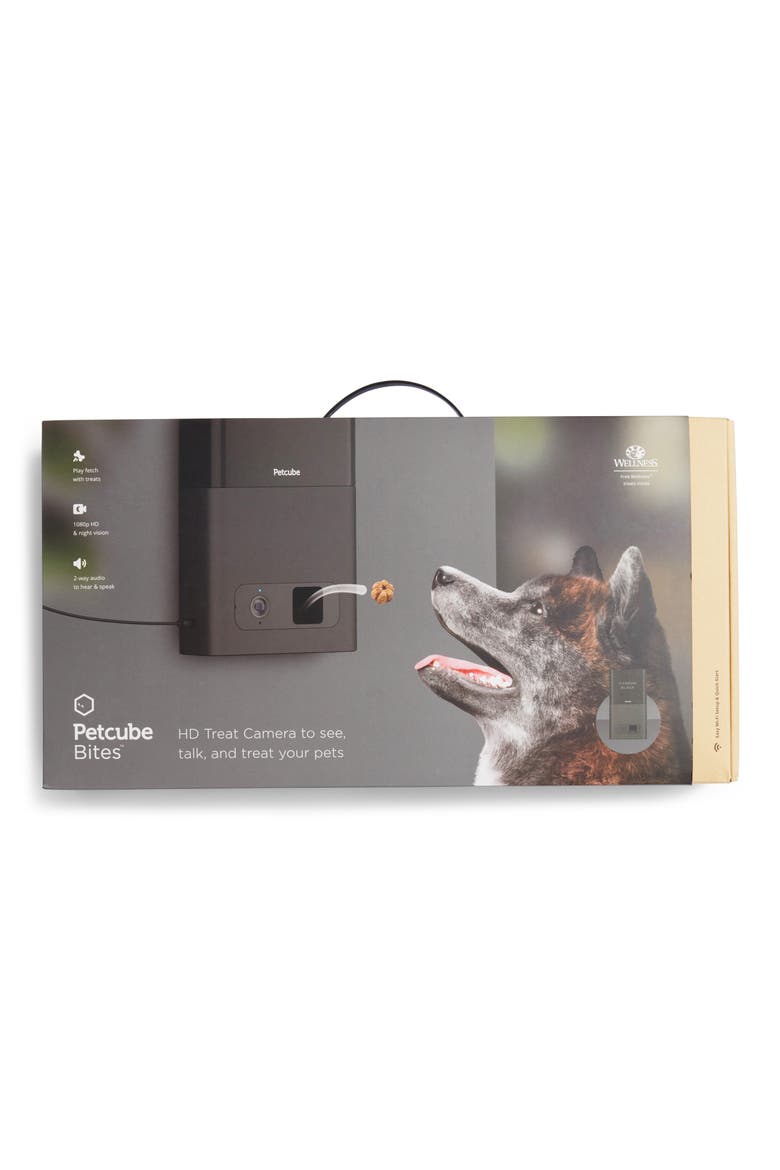 Bites Interactive HD Pet Camera with Treat Dispenser, Alternate, color, CARBON BLACK