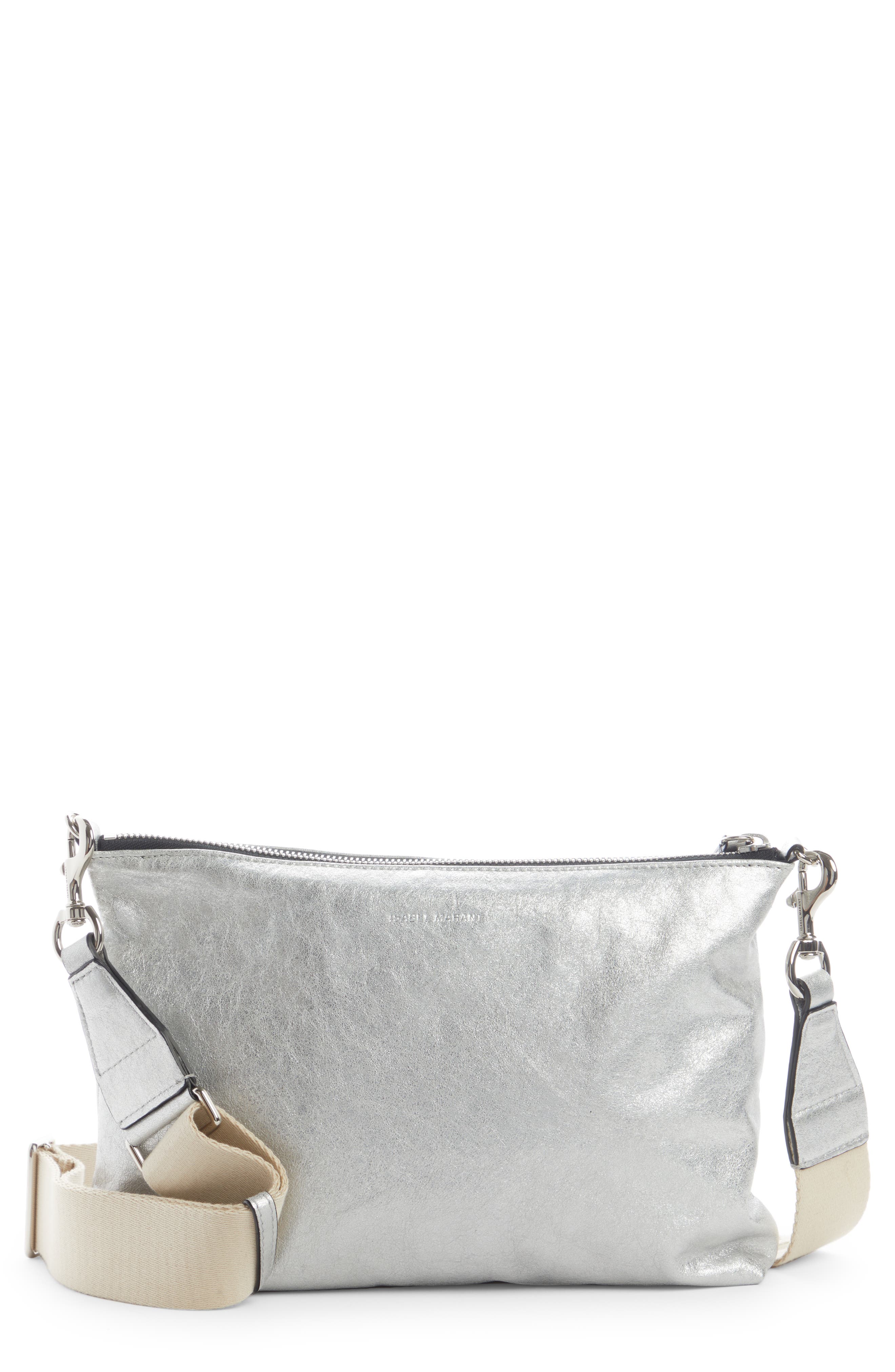 Isabel Marant New Nessah Leather Crossbody Bag, Main, color, 