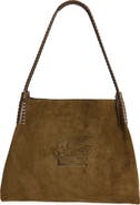 Etro Medium Libra Suede Shopping Tote