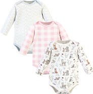 Hudson Baby Quilted Long Sleeve Cotton Bodysuits
