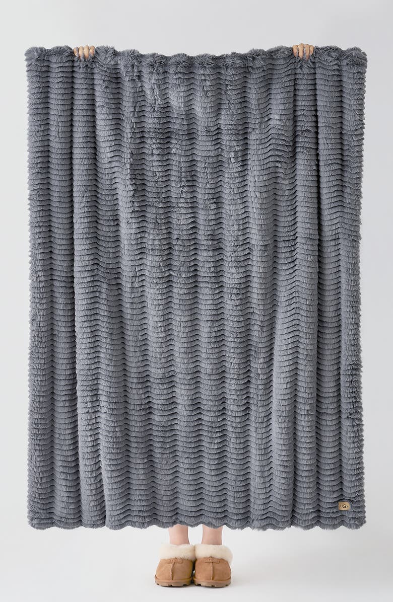 UGG<sup>®</sup> Cayden Faux Fur Throw Blanket, Alternate, color,
