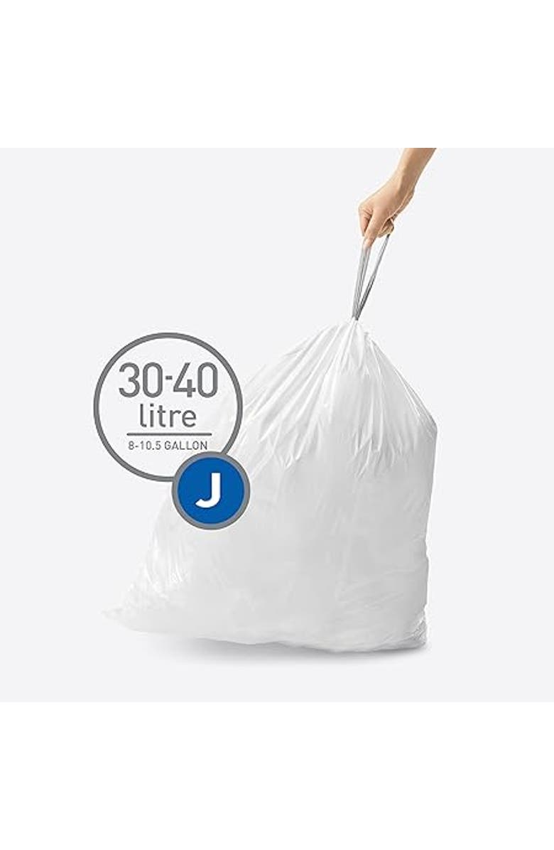 simplehuman Code J Custom Fit Liners with Quick Dispense Packs, Alternate, color, 200 Liners