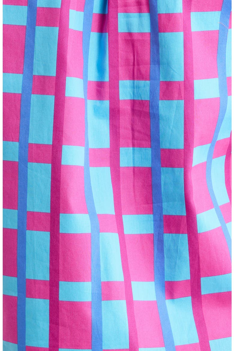 Marvy Checker Kenie Puff Sleeve Top, Alternate, color, FUCHSIA-BLUE-MULTI