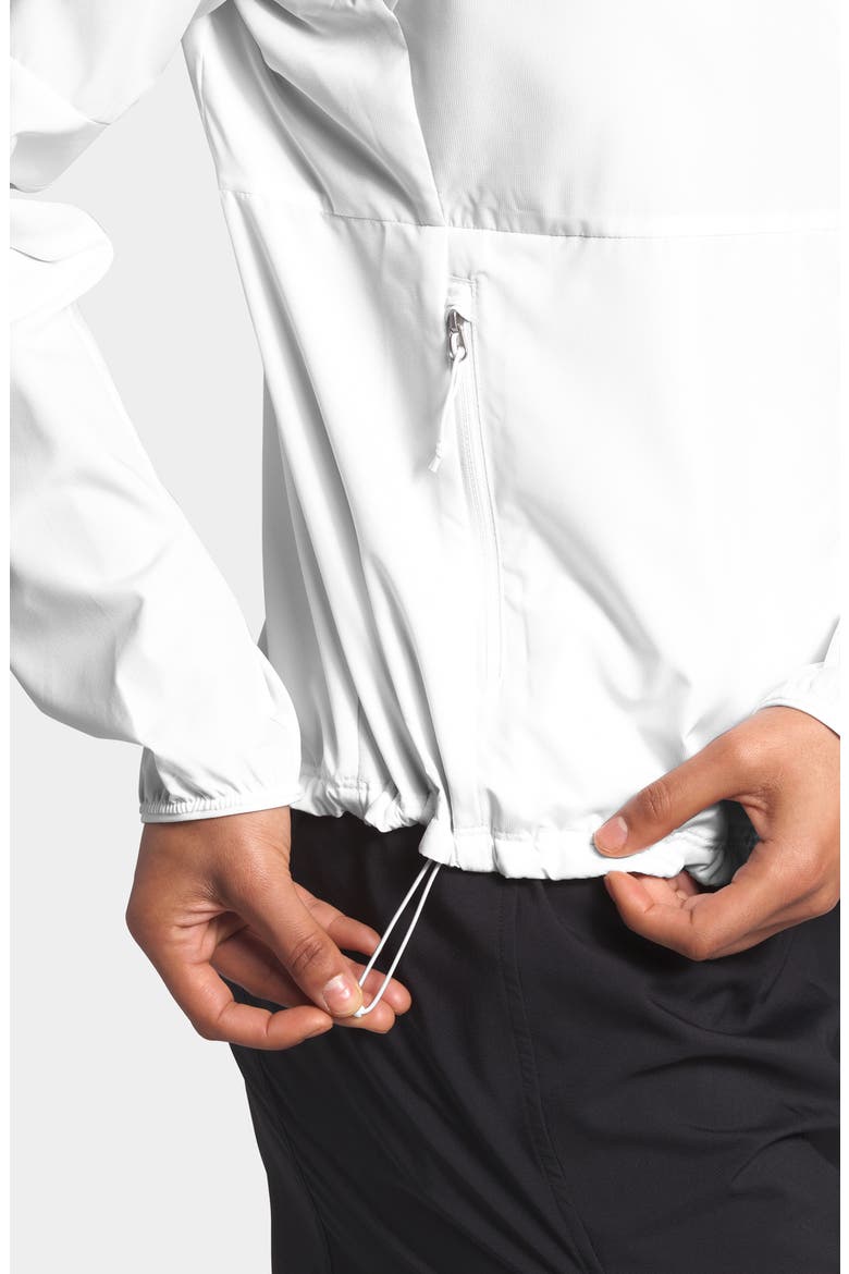 Flyweight Wind Resistant Zip Hoodie, Alternate, color, TNF WHITE