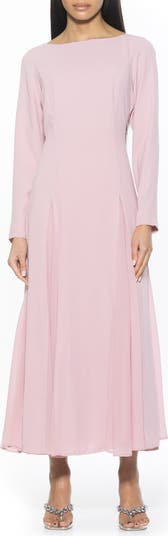 Women's Alexia Admor Elodie Crewneck Long Sleeve Midi Dress, Size: 14, Black Floral