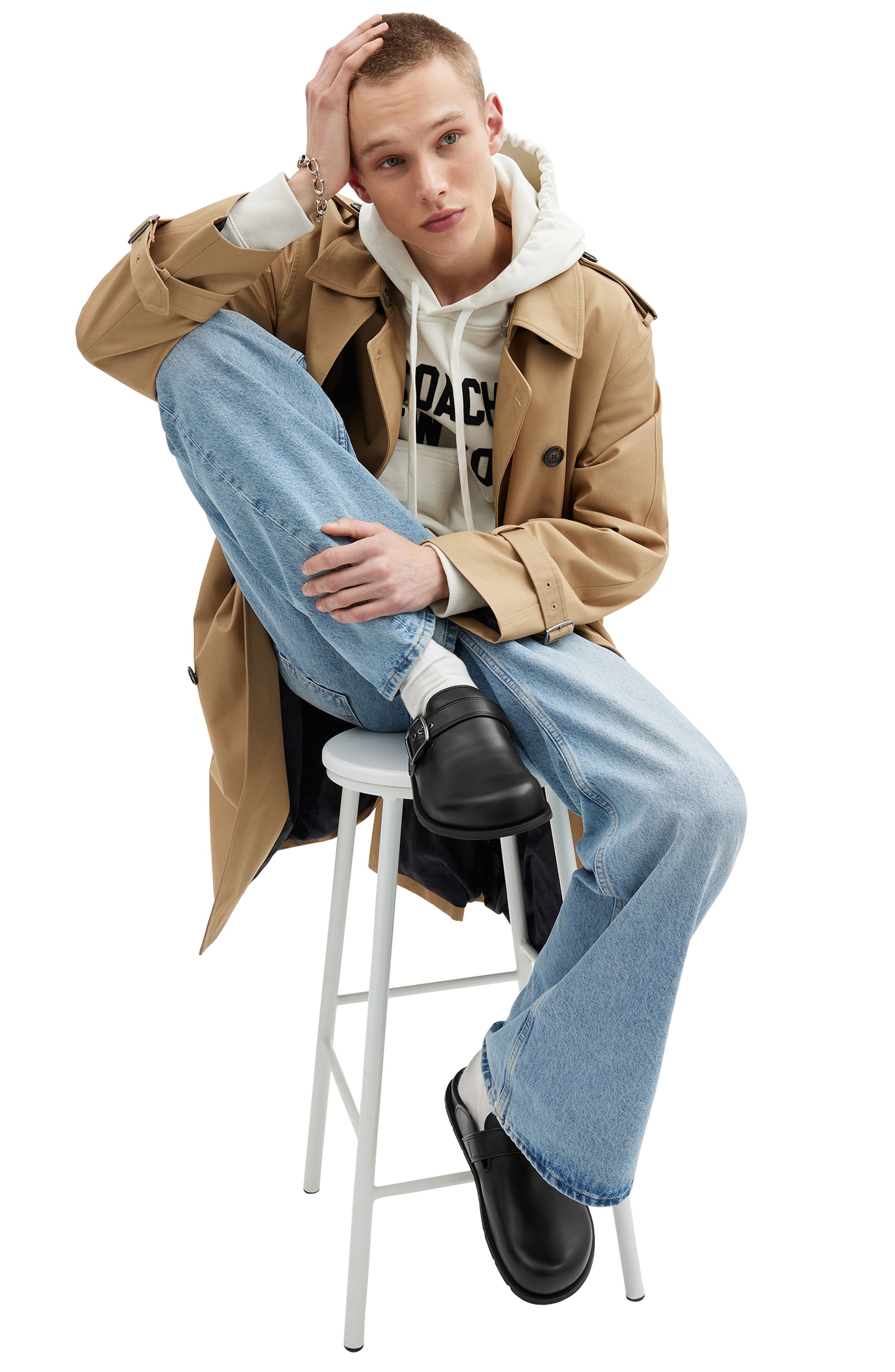 COACH Buckle Clog, Alternate, color, Black