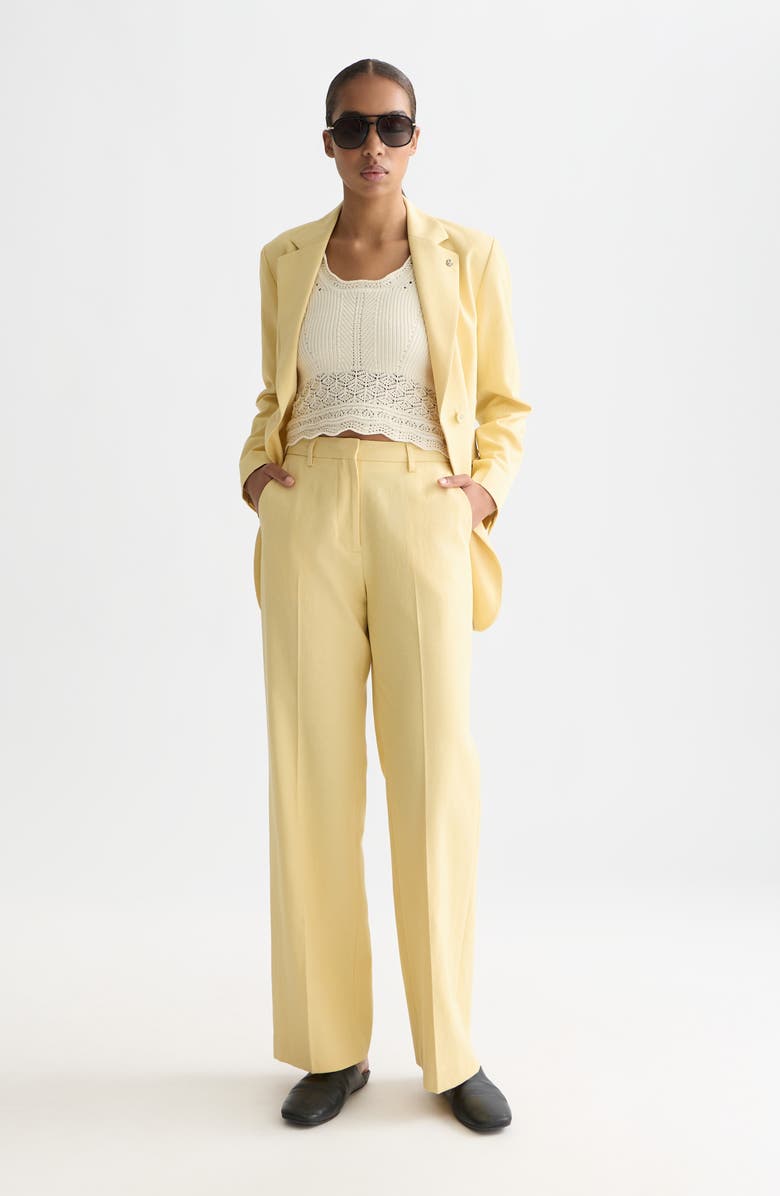 Scotch & Soda Edie High Waist Wide Leg Pants, Alternate, color, Parsnip