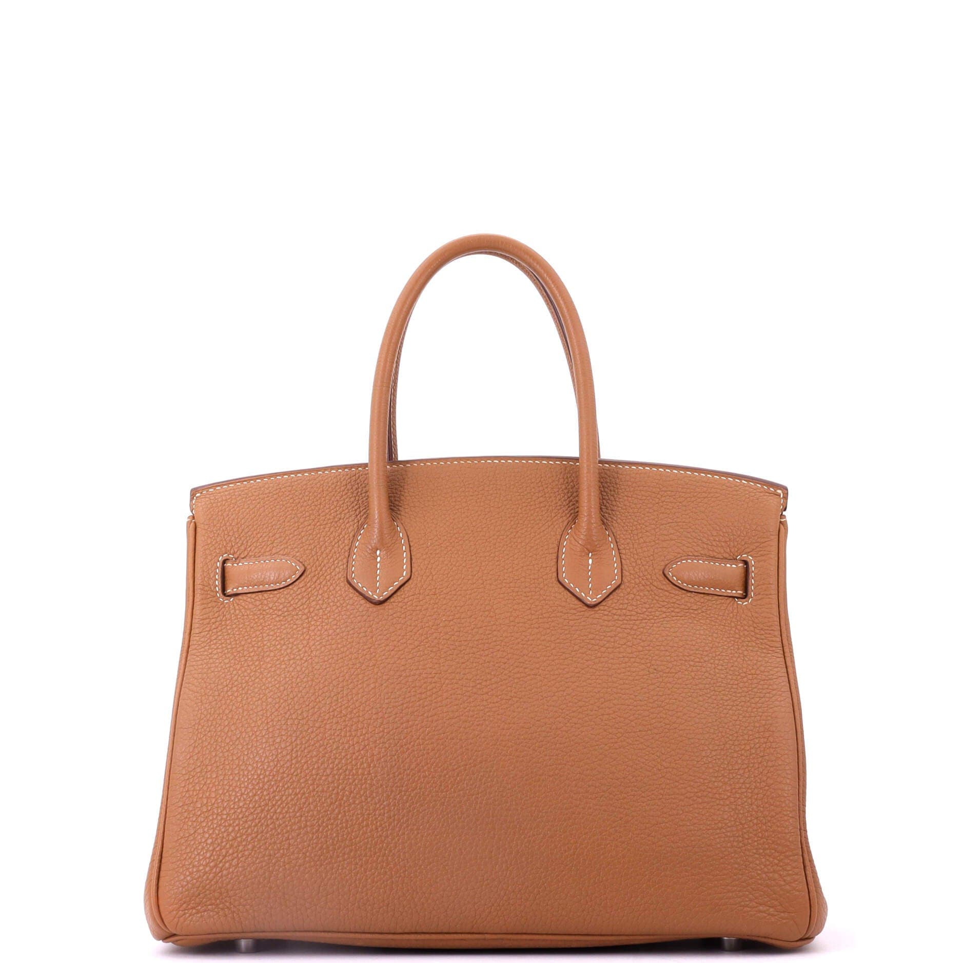 Pre-Owned Hermes Birkin Handbag Brown Togo with Palladium Hardware 30, Alternate, color, Gold