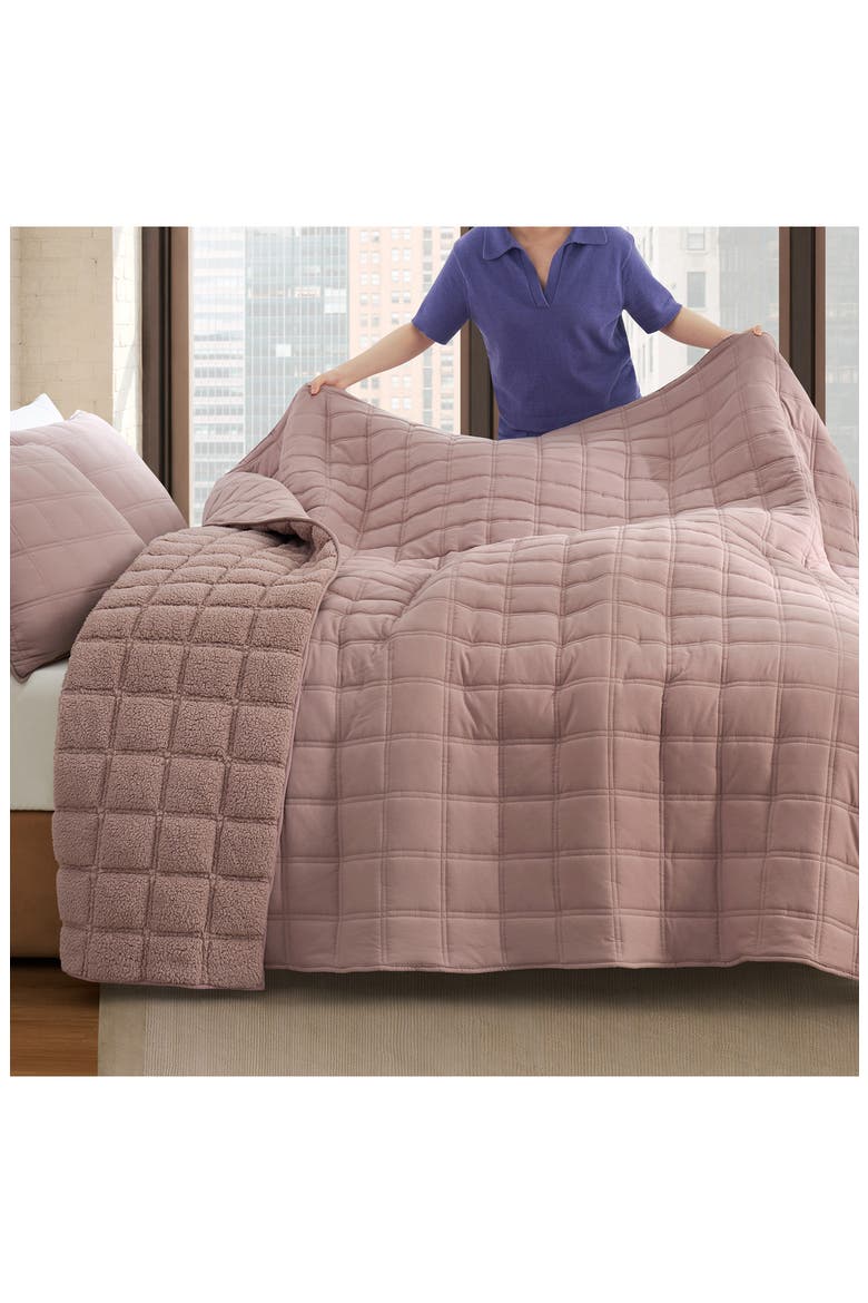 Gizelle Quilt Set, Alternate, color, ROSEWOOD