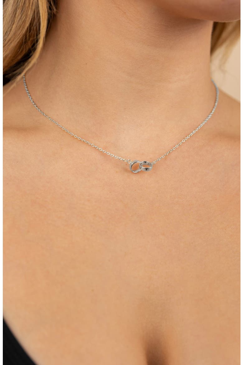 Amor Interlocking Pendant Necklace, Alternate, color, SILVER