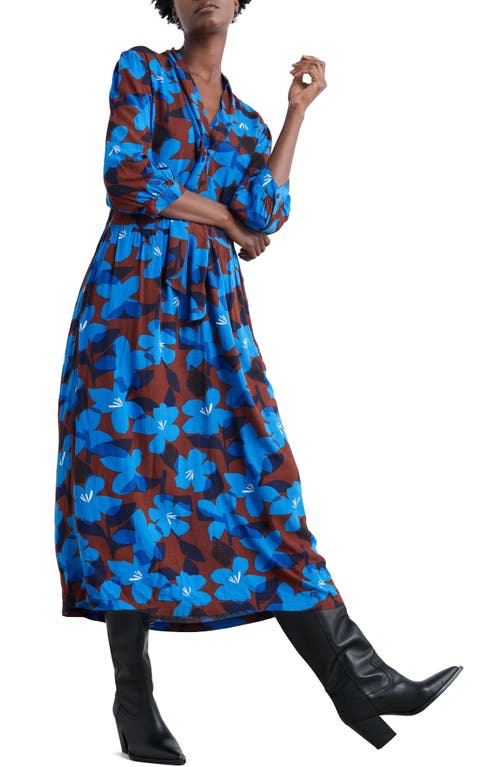 Seasalt Cornwall Harbour Cover Floral Print Maxi Dress In Blue