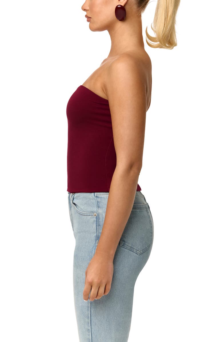 Naked Wardrobe Smooth Crop Tube Top, Alternate, color, Sangria